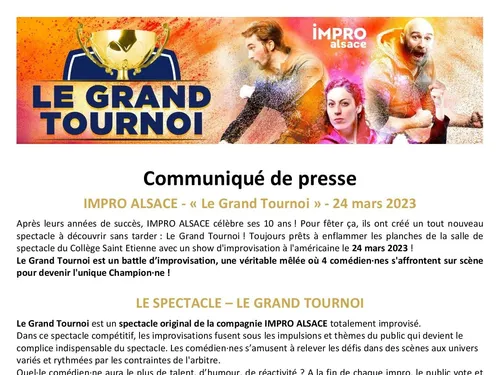 LE SPECTACLE – LE GRAND TOURNOI
